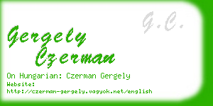 gergely czerman business card